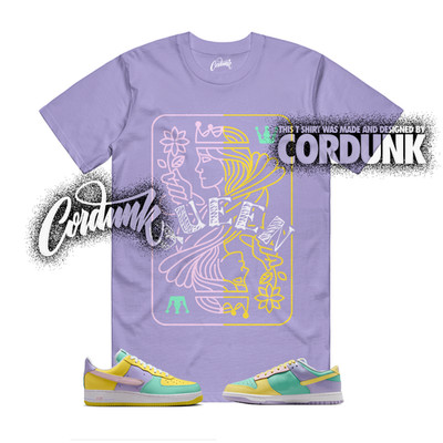 Dunk Easter Air Force 1 Emerald Yellow Hydrangeas Pink Foam Shirt Match QUEEN