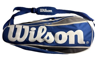 Vintage Blue Wilson Tennis Racquet  Case Measures 27  Long  3  Deep Ball Pocket