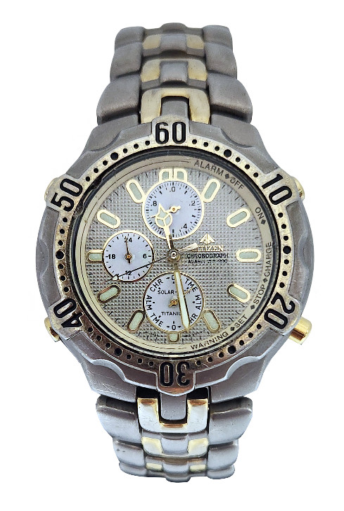 Chronograph Eco Mens TINEDW01 Vintage Drive Watch Titanium - vintagewatches.pk