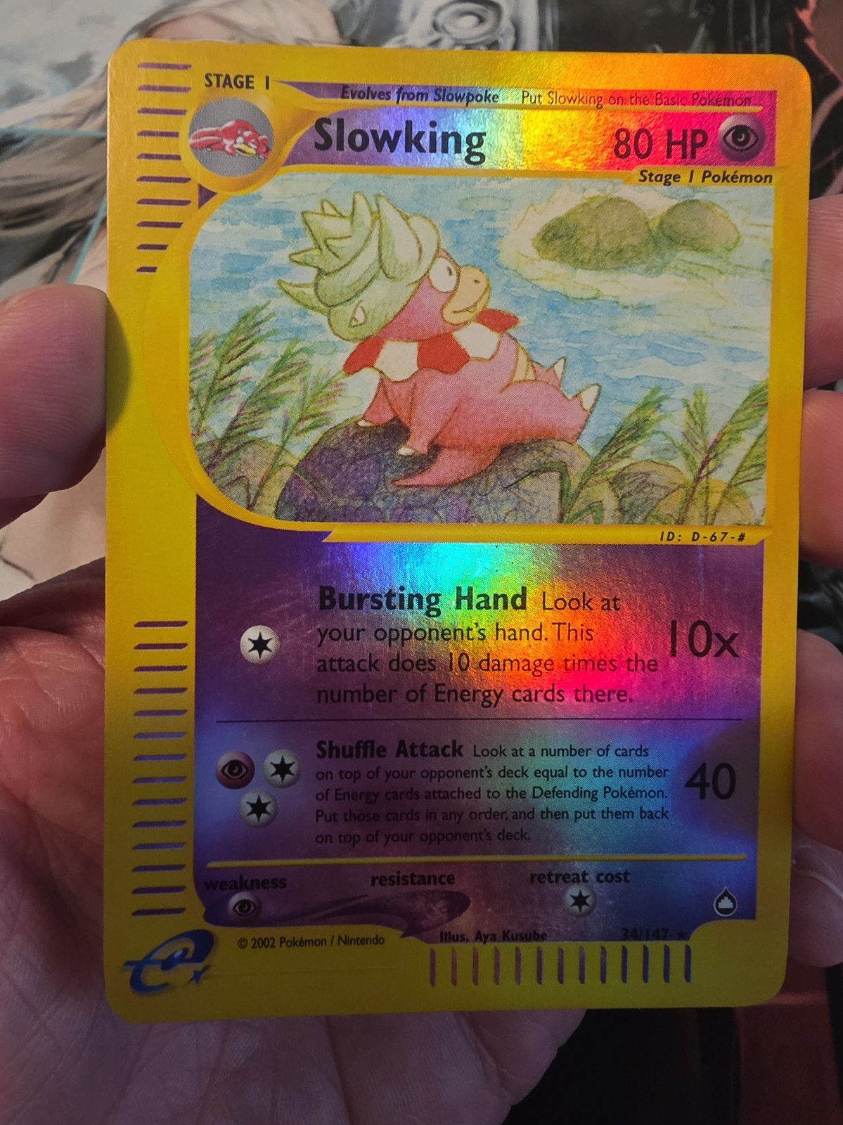 Pokemon TCG Slowking #034/147 Aquapolis Reverse Holo