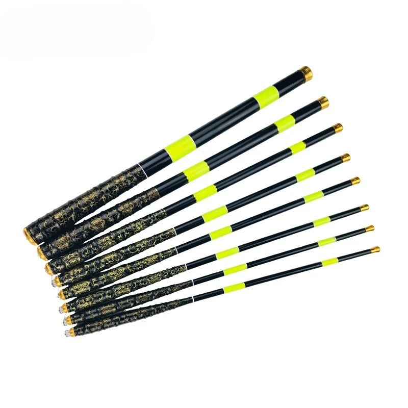 New Carbon Portable Telescopic Fishing Rod Stream Hand Pole Spinning Fishing Rod