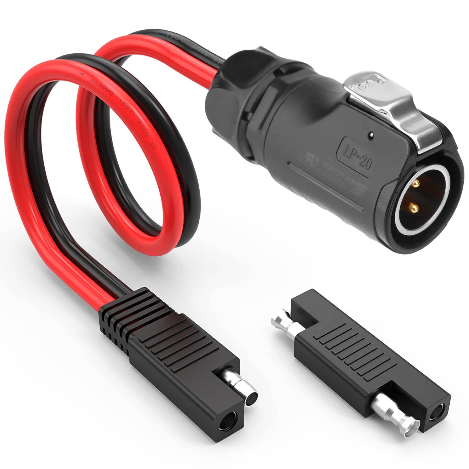 10AWG 2 Pin Power Industrial Circular Connector to SAE Adapter Cable, Furion .... Available Now for $36.84