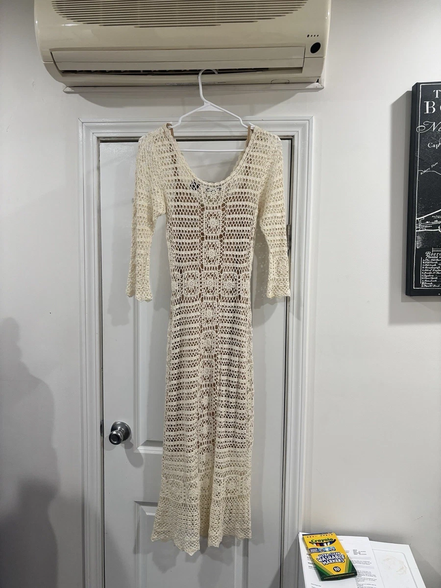 moda international crochet dress Moda International | Dresses | Womens Moda International Vintage Cotton Crochet Dress Rust Medium