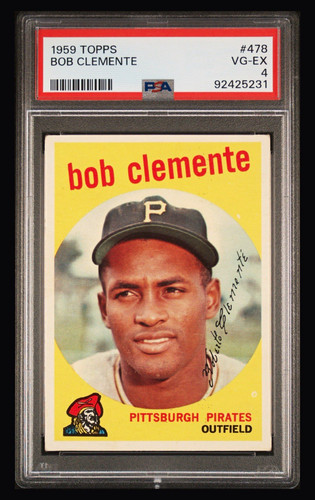Topps 1959 Topps - Roberto Clemente #478 Bob on Card Pirates PSA Auto 92425231