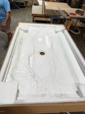 Long Lasting White 60''L x 36'' W Shower Pan High Quality Drain Shower Base Pan