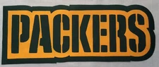 HUGE GREEN BAY IRON-ON PATCH - 3.75" x 10"  Many colors available