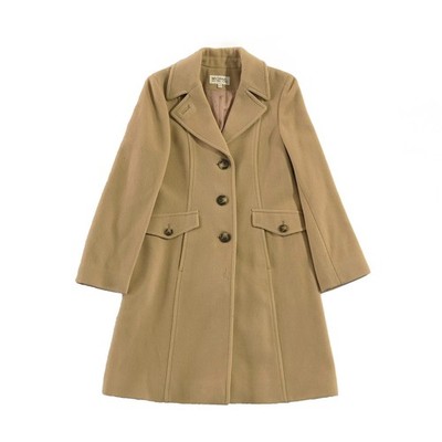 Michael Kors Peacoat Womens Size 10 Camel Tan Single Breast 100% Wool