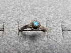 GRANDMA GRABE'S BEAUTIFUL VINTAGE STERLING SILVER TURQUOISE .74G RING SIZE 3