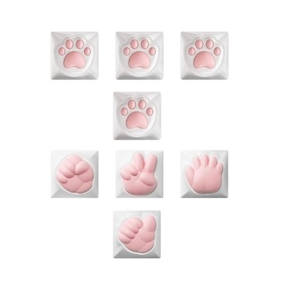 Unique 3D Cat Claw Keycaps Customizable Gaming Colorful Keycaps DIY Decoration