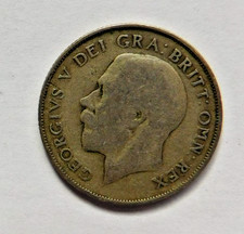 1922 & 1935 Great Britain One Shilling 50% Silver Coins George V KM# 833 & 816a