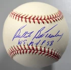 Bullet Bob Turley Signed Major League Baseball Autograph MVP WS 1958 Inscription