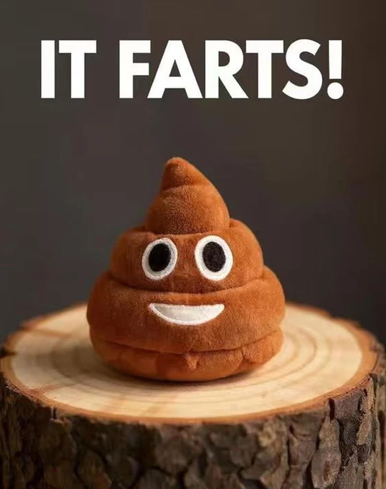 Divertido juguete de peluche para caca parlante juguete para perros pedos 6 sonidos para pedos apretar pedos compañero Foto 2 de 4