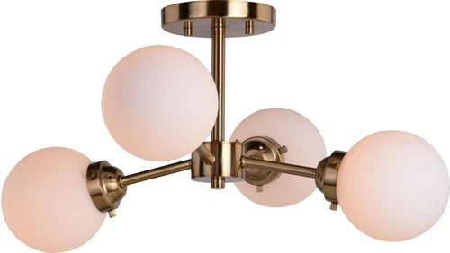 Vaxcel Lighting C0268 Orbit 4 Light 20"W Semi-Flush Ceiling - Brass - Picture 1 of 12