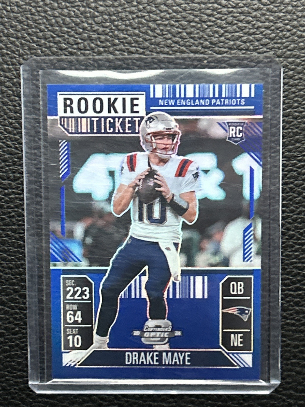 2024 Contenders Optic DRAKE MAYE Rookie Ticket Blue Prizm /99 Patriots RC #70