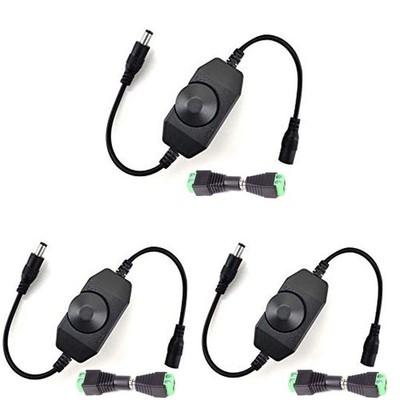 LED-Dimmer Switch 12-24V 6A Inline-Controller für 5,5x2,1mm Klinkenstecker