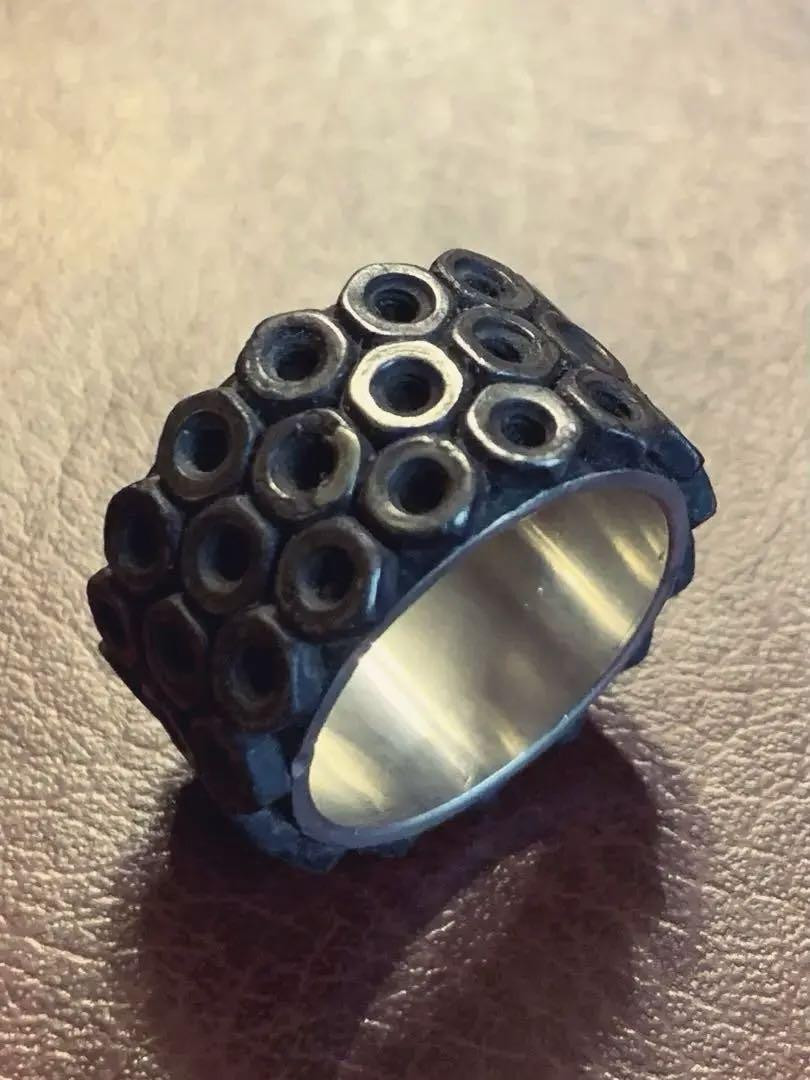 希少Mexican silver RING \"DEAD HEAD\"シルバー925 Sterling Silver Biker Mexican Skull Ring - Bikerringshop