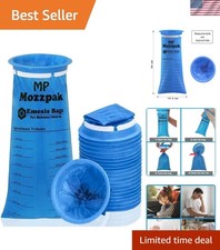 Vomit Bags Disposable 24 Pack - 1000ml Emesis Bags, Leak-Proof Barf Bag, Trav...