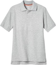 French Toast Boy, Short-Sleeve Piqu  Polo, HEATHER GRAY, Size XL 18/20 Husky