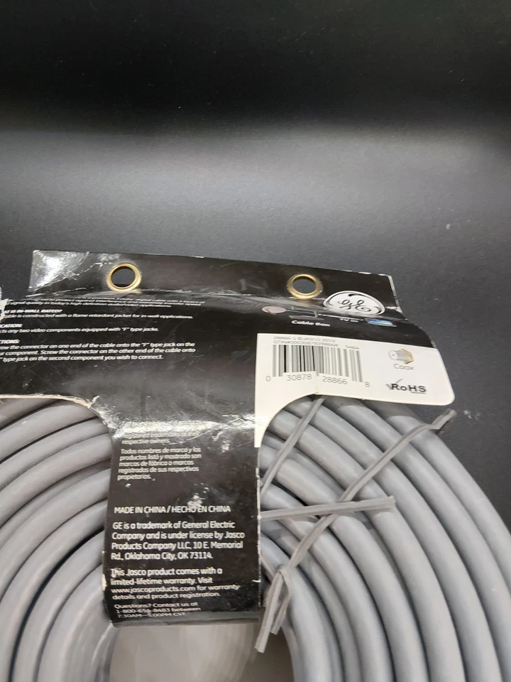 GE Ultra Pro  100' ft RG6 Cable Coax Satellite Digital Quad SHIELD IN WALL - Image 3 of 3