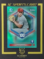 2026 Bowman Bowman Scouts Top 100 Aqua Refractor/125 Gage Wood FCH7
