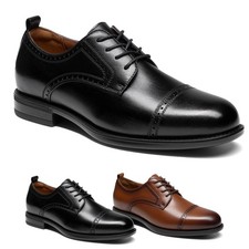 Men's Oxford Dress Shoes Cap Toe Brogue Detail Cushioned Insole Formal