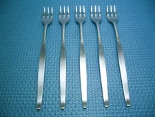 Oneida Community Frostfire Set of 5 Cocktail Forks 6" Stainless Flatware