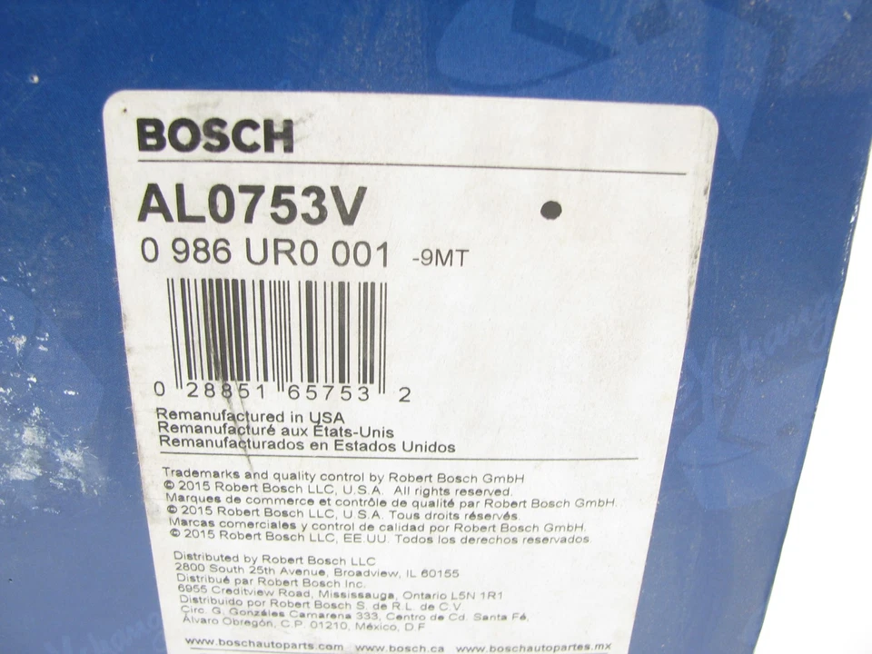 Alternator Bosch AL0753V Reman  For 1998-2003 Volvo C70 - Image 3 of 3