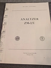 ZM-3/U Analyzer manual by Air Force / US Gov - Capacitor Tester