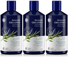 3 PACK  Avalon Organics Thickening Shampoo Biotin B Complex Therapy 14 oz