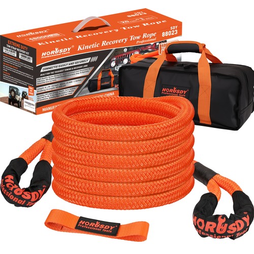 2268Kg Winch Rope Kinetic Recovery Rope Extreme Duty Tractor Snatch Tow Strap - Picture 6 of 6