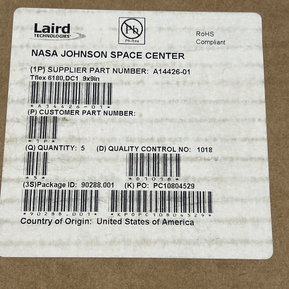 Laird Technologies Thermal Interface Pad Tflex 6180,DC1 9" x 9" A14426-01 5 pack - Image 2 of 4