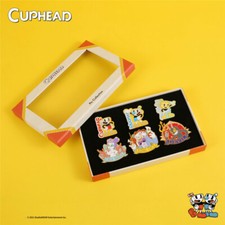 6 PCS Cuphead Metal Badges Set Collectibles Brooch Pin Gift