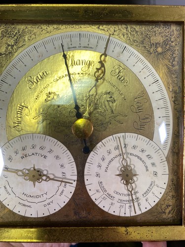 Vintage Barometer Weather Station, Wittnauer, England, Millibar, Temp, Humidity - Picture 11 of 20