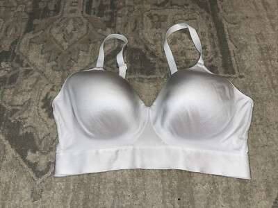 Bali Bra SZ 38D One Smooth U Bounce Control White Wirefree 3458