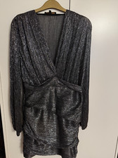 Maje Lurex Party Evening Mini Dress Size 10 / Size 36