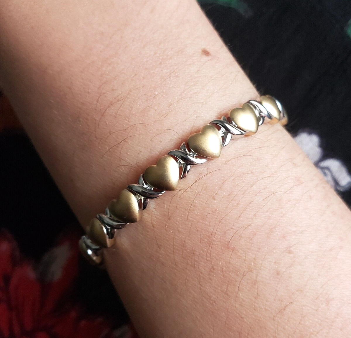 Heart Link Silver-Tone Bracelet - Silver 925 925 Sterling Silver Chino Link Heart Bracelet Pulsera de  main image 4