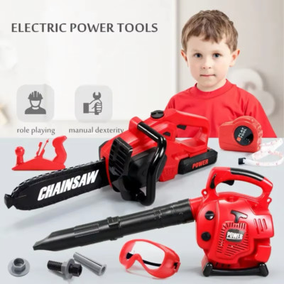 Kinder Elektro Bauwerkzeug Elektro Kettensäge Spielzeug mit echtem Motor Sound