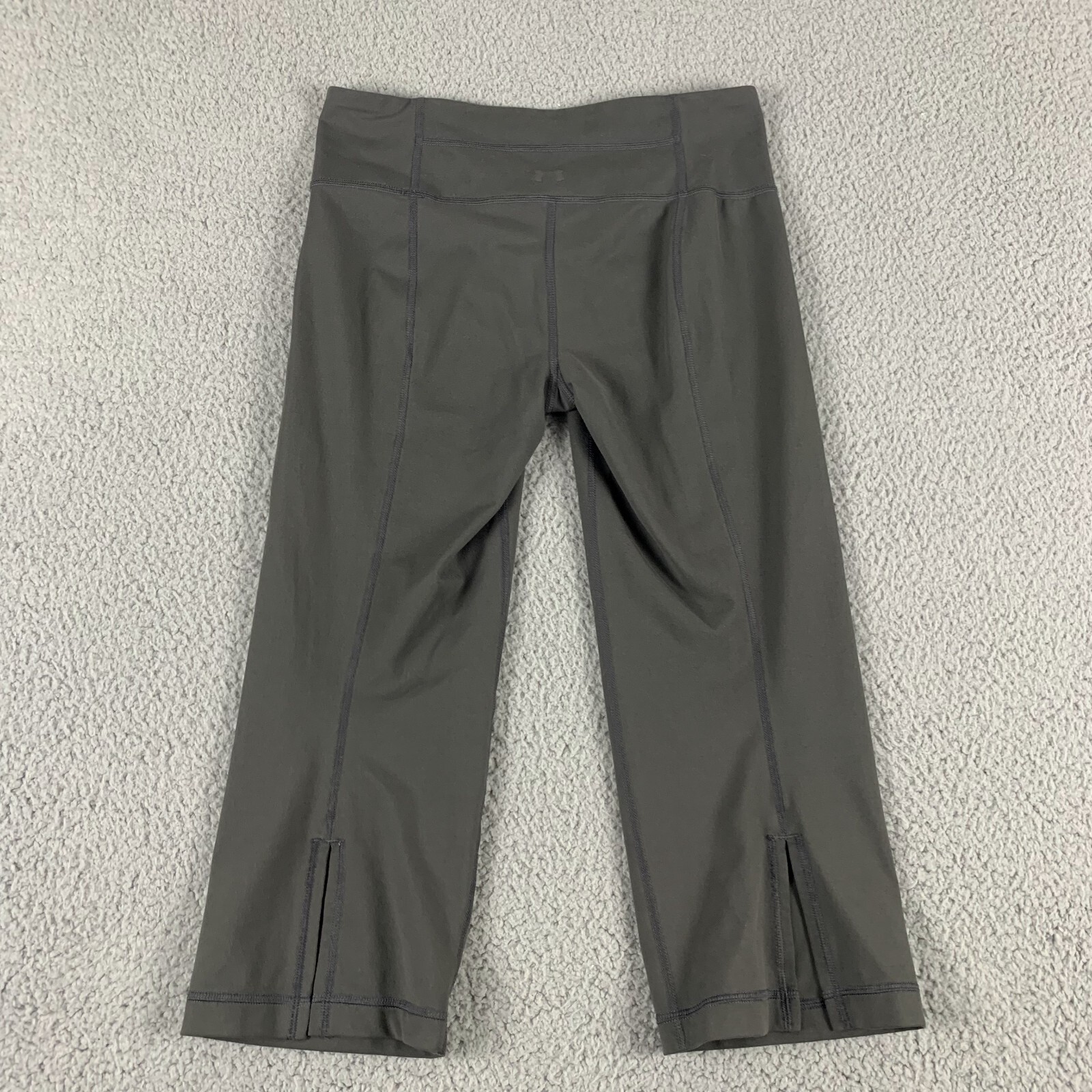 Under Armour Leggings Womens 26 Gray Straight Leg Regular Fit Polyester Cropped thumbnail 5