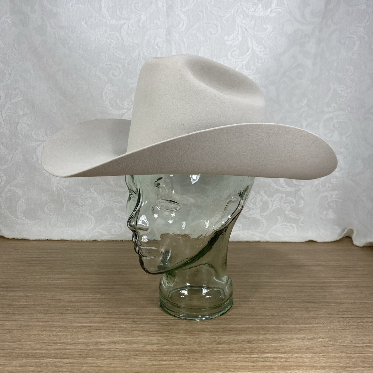 Vintage STETSON JBS 6X Mist Gray Felt Cowboy Hat 7 Mens NICE