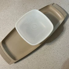 TUPPERWARE 771-2 CHIP AND DIP SNACK TRAY 3 PIECE USA VTG