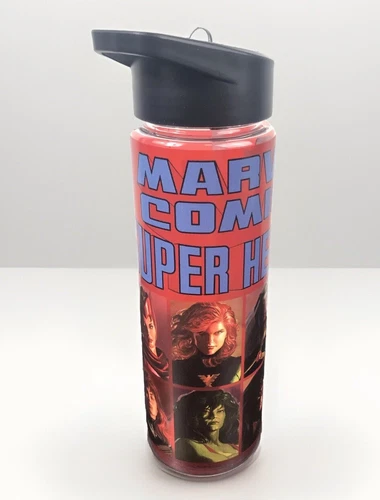 Marvel Female Superheroes 24 oz. UV Single-Wall Tritan Reusable Water Bottle NEW