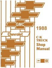 1988 Chevrolet GMC Truck Shop Service Repair Manual Book Engine Drivetrain OEM