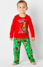 Kids Dr Seuss The Grinch Christmas Pajamas 2 Pc Set Toddler 2T Unisex