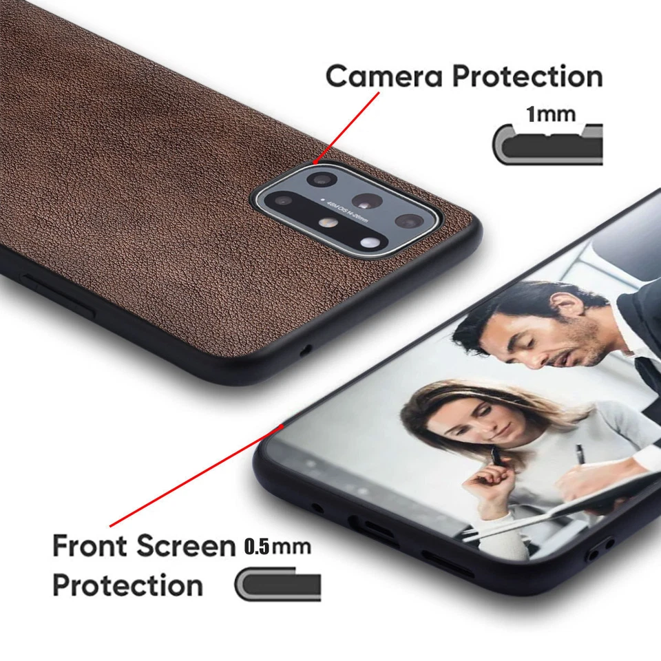 Funda protectora de cuero retro de lujo de goma suave para teléfono Asus ROG 8 Pro Foto 3 de 4