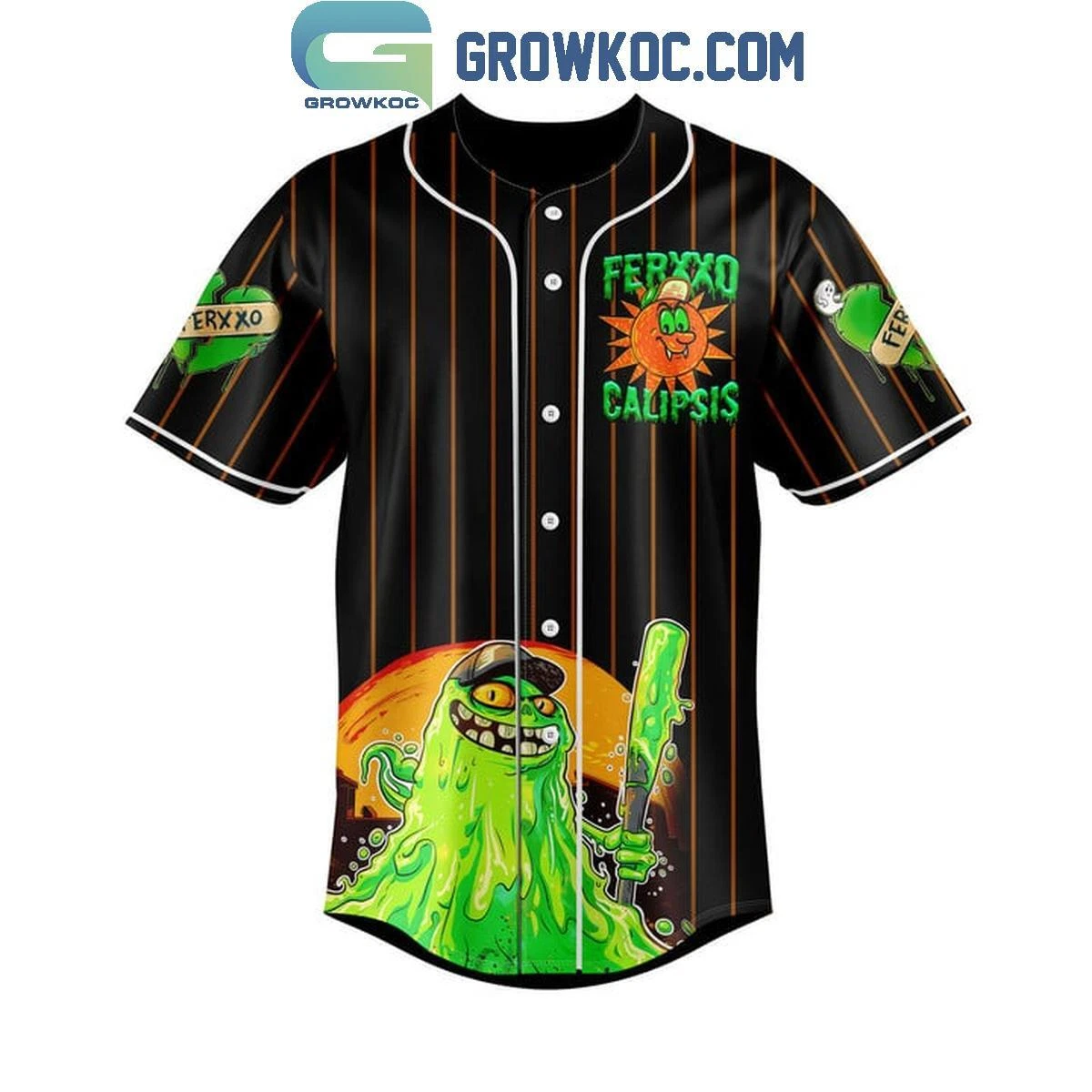 Feid Ferxxo Calipsis Slimer Monster Personalized Baseball Shirt