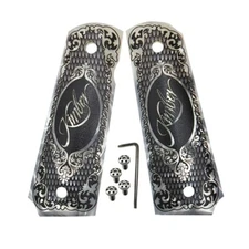 1911 Grips Ambi Cut Custom Gun Grips 1911 Full Size Grips Engraved Kimber Logo