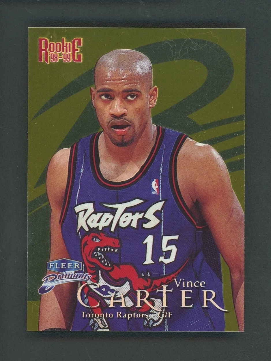 1998-99 Fleer Brilliants Gold #105G Vince Carter Raptors RC Rookie HOF 26/99