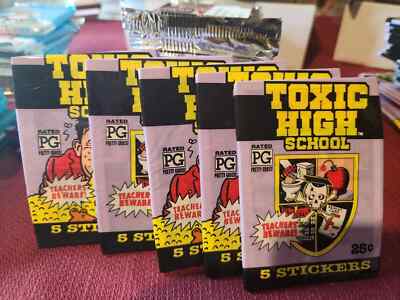 Toxic High School 1991 Topps Stickers Factory Sealed Pack