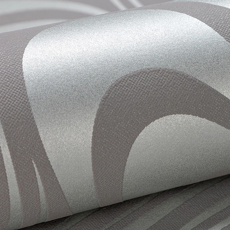 3D Abstract Curve Damask Wallpaper Shimmer Textured for LivingRoom Bedroom 6Roll - Image 4 of 4