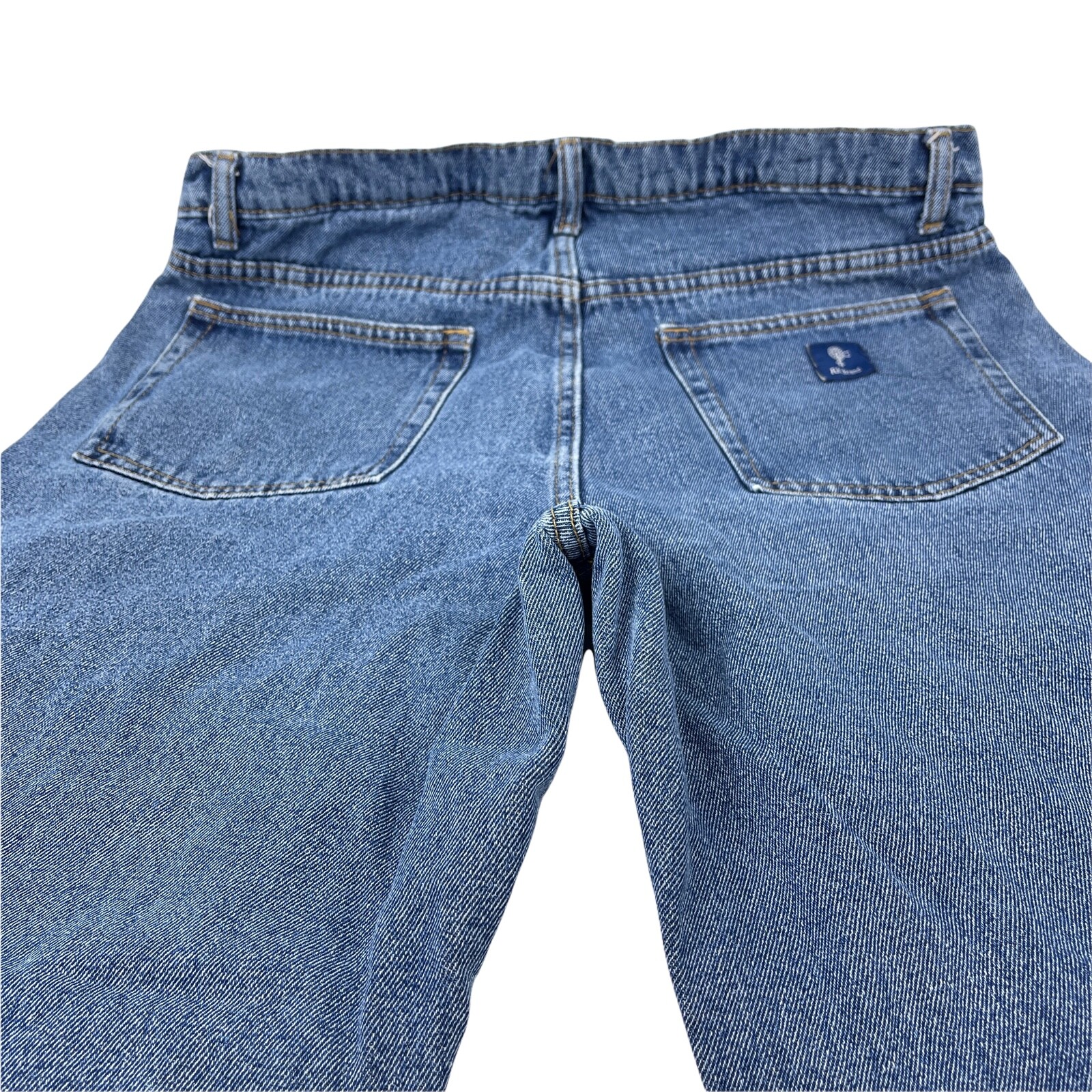 RK Brand Warm Plaid Blanket Lined Jeans Size 40X30 Medium Denim Wash Mens 38X30 image 3